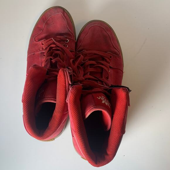 Supra FTWR CO Vaider S28274 Hightop Shoes Red Men's Size 9 - Picture 10 of 10